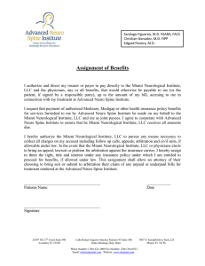 Assignment of Benefits - Advanced Neuro Spine Institute