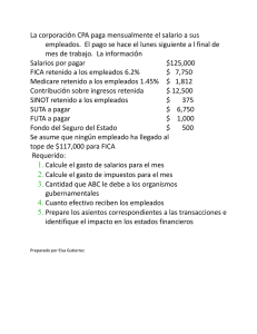 La corporación CPA paga mensualmente el salario a sus