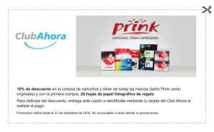 10% de descuento en la compra de cartuchos y tóner