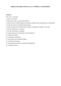 preguntas relativas a la 1ª unidad: la filosofía