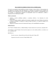 TRATAMIENTO JURIDICO INSOLVENCIA EMPRESARIAL