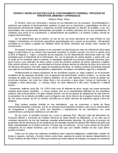 Funcionamiento Cerebral: Percepción, Memoria y Aprendizaje