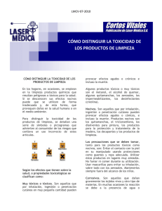 CÓMO DISTINGUIR LA TOXICIDAD DE LOS PRODUCTOS DE