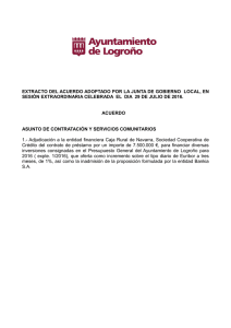 extracto del acuerdo adoptado por la junta de gobierno local, en