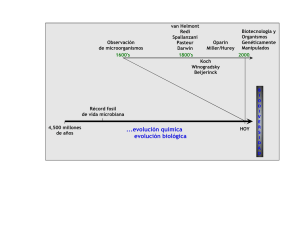 ...evolución química evolución biológica