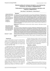 Glándula pediosa de moluscos terrestres y sus implicancias