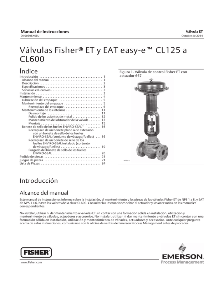 Válvulas Fisherr ET Y EAT Easy-et CL125 A CL600