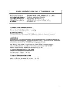 1 SEGURO RESPONSABILIDAD CIVIL EN EXCESO DE UF 1.000