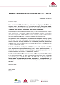 PRUEBA DE CONOCIMIENTOS Y DESTREZAS INDISPENSABLES