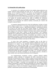 La formación de la polis griega