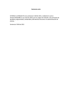 Sentencia corte ESTARSE A LO RESUELTO en la sentencia C