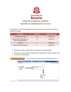 INSTRUCTIVO PRUEBA DE ADMISIÓN MAESTRÍA EN