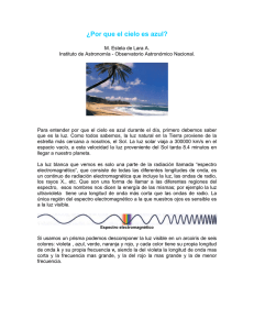 ¿Por que el cielo es azul - Instituto de Astronomía Ensenada
