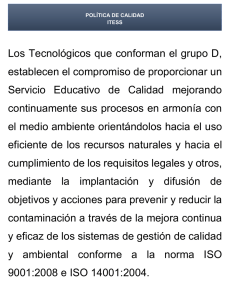 Los Tecnológicos que conforman el grupo D, establecen el