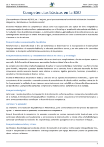 Competencias ba sicas en la ESO