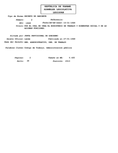 DECRETO DE GABINETE No.2 DE 15-01-1969 (2) POR EL
