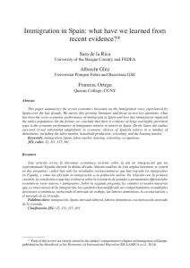 Immigration in Spain: what have we learned from recent evidence?*
