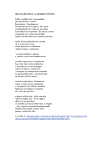 DESAPARECIDOS (MARIO BENEDETTI) Están en algún sitio