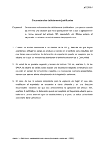 Circunstancias debidamente justificadas