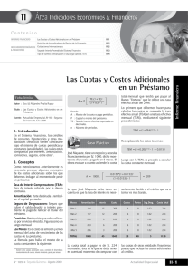 II Las Cuotas y Costos Adicionales en un Préstamo