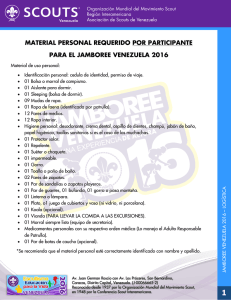 MATERIAL PERSONAL REQUERIDO POR PARTICIPANTE PARA