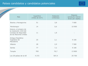 Países candidatos y candidatos potenciales
