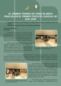 EL PRIMER TORNEO DE TENIS DE MESA FINALIZA EN EL