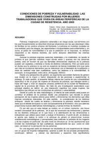 condiciones de pobreza y vulnerabilidad: las dimensiones