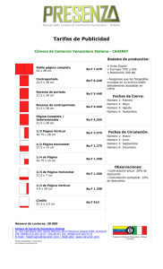 Tarifas de Publicidad
