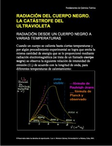 Radiación del Cuerpo Negro: Catástrofe Ultravioleta y Planck