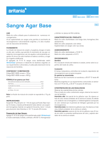 Sangre Agar Base - Laboratorios Britania