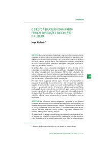 o direito à educação como direito público: implicações para o livro e
