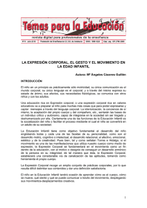 Expresión Corporal, Gesto y Movimiento Infantil