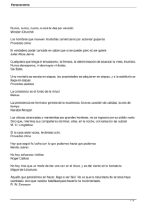 Nunca, nunca, nunca, nunca te des por vencido Winston Churchill