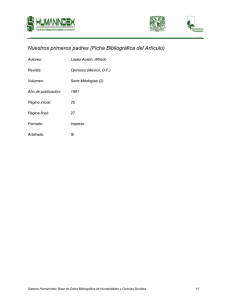 Nuestros primeros padres (Ficha Bibliográfica del