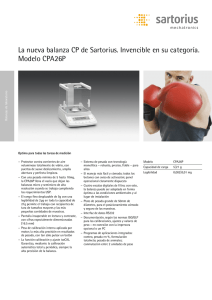 La nueva balanza CP de Sartorius. Invencible en su categoría