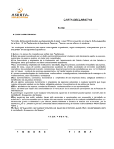 carta declarativa - Aserta Seguros Vida