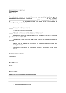 ** Anexar documentos probatorios. DEPARTAMENTO DE