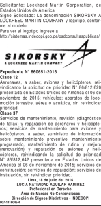 Solicitante: Lockheed Martin Corporation, de Estados Unidos de