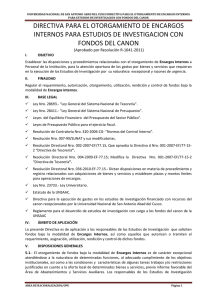 directiva para el otorgamiento de encargos internos para estudios