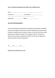 Anexo 3. Declaración responsable sobre delitos contra a liberdade