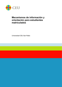Mecanismos de información y orientación para estudiantes