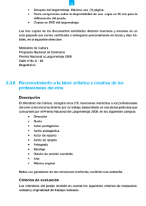 Reconocimiento a la labor artística y creativa de los profesionales