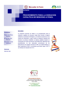 procedimiento para la oxidacion catalitica de benceno a fenol