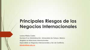 Otros riesgos en los Negocios Internacionales…