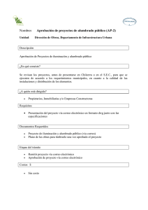 Nombre: Aprobación de proyectos de alumbrado