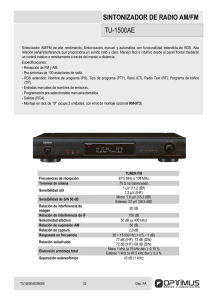 sintonizador de radio am/fm tu-1500ae
