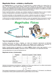 Magnitudes físicas - unidades y clasificación