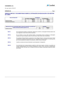 remesas simples y documentarias sobre el extranjero en