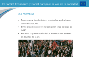 El Comité Económico y Social Europeo: la voz de la